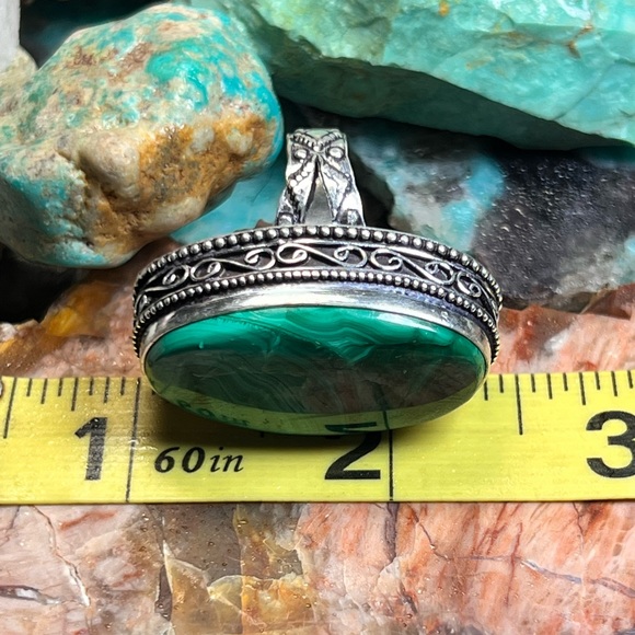 Malachite size 6.5 ring (Z-6) - Picture 7 of 9